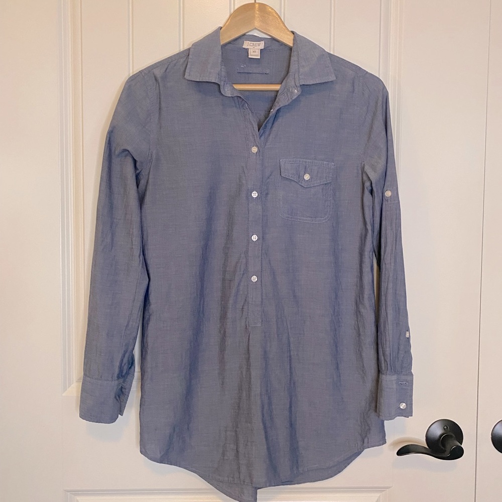 J Crew Chambray Tunic - Size XS - Picture 2 of 3